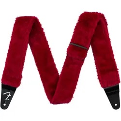 Fender Poodle Plush Strap Red - Gitarrengurt
