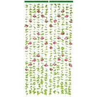 Maximex Blättervorhang Rosen, Türvorhang ohne Bohren, Insektenschutz aus Polyester,