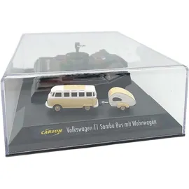 CARSON RC-Auto VW T1 SambaBus mit Wohnwagen 2,4GHz RTR (500504164)