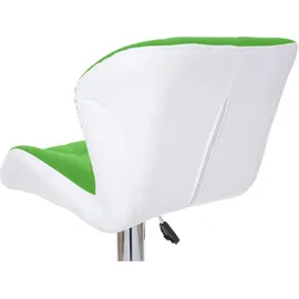 Mendler 2er-Set Barhocker höhenverstellbar Kunstleder  ~  grün