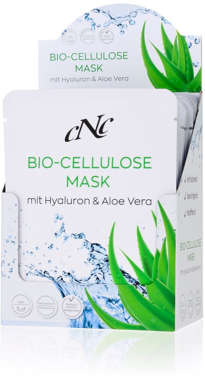 CNC Cosmetic Bio-Cellulose Mask mit Hyaluron & Aloe Vera 20 St Unisex