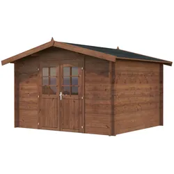 Gartenhaus PALMAKO "Valentine", braun, ohne Dacheindeckung, Holz, Gartenhäuser, 9 qm