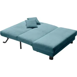 Ell + Ell Schlafsofa Enny Polyester 2-Sitzer Blau