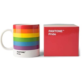 Pantone Geschenkbox Pride I Porzellan-Becher I Kaffeebecher I Kaffeetassen I 375 ml I spülmaschinenfest I Pride- Regenbogenfarben, 1 Stück (1er Pack)