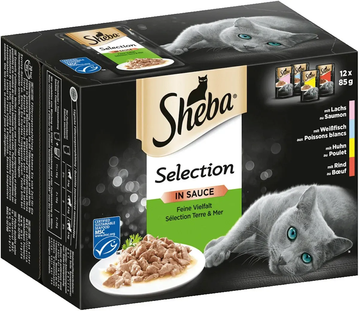 Sheba Selection Sauce Feine Vielfalt 12x85 Gramm Katzennassfutter