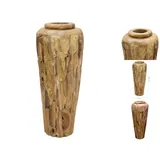 vidaXL Deko-Vase 40 x 100 cm Massivholz Teak