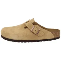 Birkenstock Boston Veloursleder normal Unisex Erwachsene Clog Sandalen, Hausschuhe, Pantoletten, Badeschuhe, Gartenschuhe braun 38 EU