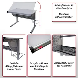 MCW SCHÜLERSCHREIBTISCH eckig Grau