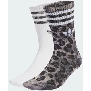 Adidas Leopard Crew Socken, 2 Paar - Carbon / Black - 43-45