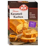 RUF Karamell-Kuchen, Grundbackmischung für einen Marmor-Kuchen mit Karamellgeschmack und Karamellglasur, extra saftig und locker