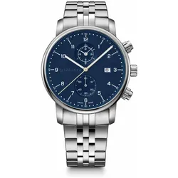 Wenger Urban Classic Chrono 42mm Herrenuhr blau/silber