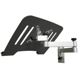 Drall Instruments L52S-IP3B TV-Wandhalterung, (2-tlg., Wandhalterung silber mit Laptop Notebook Tablet Adapterplatte schwarz) schwarz|silberfarben