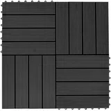 vidaXL Terrassenfliesen schwarz 30 x 30 cm 22 St.