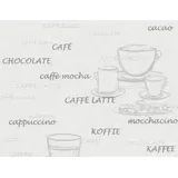 Tapetenfabrik Gebr. Rasch GmbH & Co. KG Vliestapete Kaffee Weiß/Grau/Silber 10,05 x 0,53 m
