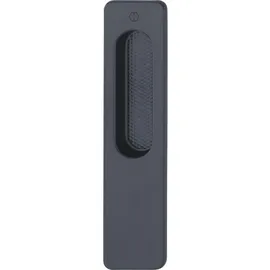 HOPPE Hebeschiebetürmuschel Omega außen eckig 34x150mm - Einlassgriff, Aluminium schwarz matt