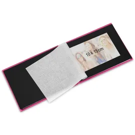 Hama Fotoalbum 24x17 cm 50 Seiten, Fotobuch mit Pergamin-Trennblättern, Album zum Einkleben und Selbstgestalten) hellgrün