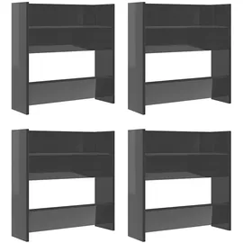 vidaXL Wand-Schuhschrank 60 x 18 x 60 cm hochglänzend grau / grau