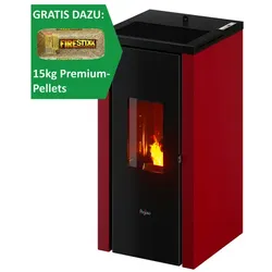 PEGASO Pelletofen »Vera«, bordeauxrot, Metall, 7 kW