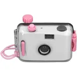 35 mm Filmkamera, Wiederverwendbare Retro Kamera mit 28 mm Objektiv F/9, 1/100 Sekunden Verschluss, Eingebautem Blitz, Kompaktkamera mit Wasserdichtem Gehäuse, für Schnorcheln