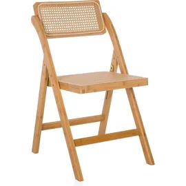 hjh living Klappstuhl TUDELA BAMBOO Bambus Rattan Braun