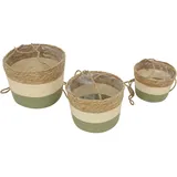 Frank Flechtwaren Pflanzampel Naturfarben 3er Set Blumenkasten Pflanzkorb Pflanzschale Blumentopf