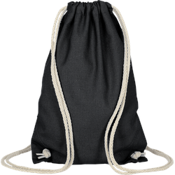 Event-Bag - 11 Farben | mit robusten Zugbändern | 21x29cm | Jutebeutel | kleiner Turnbeutel | unbedruckt, schwarz