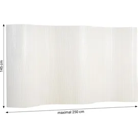 Homestyle4u Paravent Raumteiler in Weiß 250x145 cm 3141