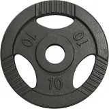 GORILLA SPORTS® Olympia Hantelscheiben - 1,25kg, 2,5kg, 5kg, 10kg, 15kg bis 20kg Gewichte, 50mm Bohrung, Tri-Grip, aus Gusseisen, Silber - Gewichtsscheiben, Olympiascheiben