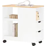 SoBuy Druckertisch 30x60x60 cm Weiß