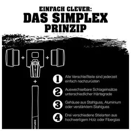 Halder Vorschlaghammer SIMPLEX D.100mm, Gummi