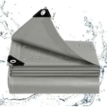 Woltu Abdeckplane wasserdicht 2x2 m 140 g/m2 grau