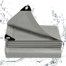 Woltu Abdeckplane wasserdicht 2x2 m 140 g/m2 grau