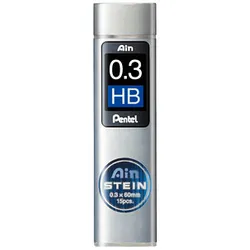 Pentel Ain Stein C273 Feinminen-Bleistiftminen schwarz HB 0,3 mm, 15 St.