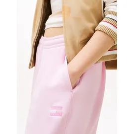 Tommy Hilfiger Sweathose TOMMY JEANS "TJW BADGE SWEATPANT", Damen, Gr. XL (42), N-Gr, pearly pink, Web, Obermaterial: 100% Baumwolle, relaxed fit lang, Hosen Sweathose, Relaxed Fit mit Elastikbund am Bein