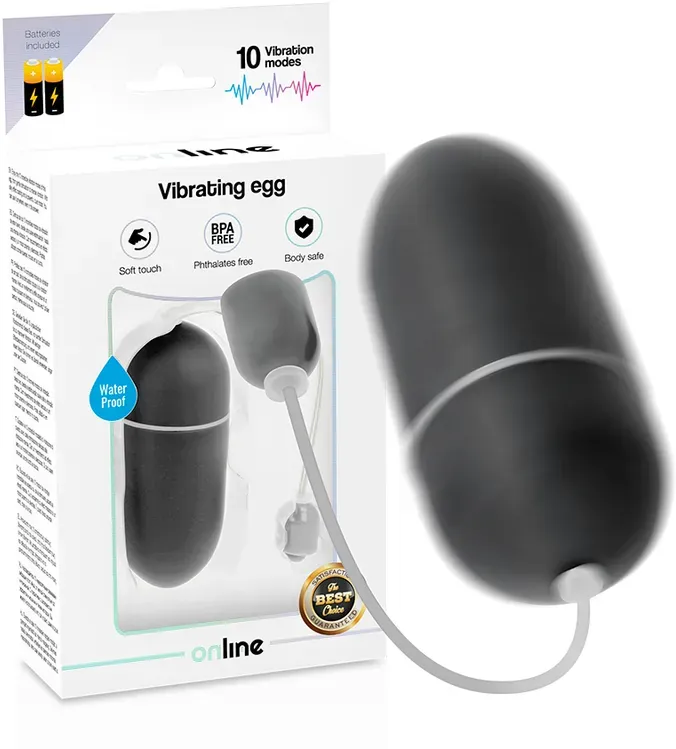 ONLINE - Schwarzes wasserdichtes Vibrationsei