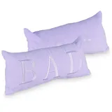 Relaxdays Nackenkissen Badewanne, Badewannenkissen mit Saugnäpfen, Nackenstützkissen Reise, HBT: 18 x 37 x 12 cm, lila