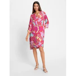 Heine Etuikleid Druckkleid Mehrfarbig Orange 48