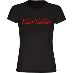 multifanshop Kinder T-Shirt - Köln - Kölner Mädchen - Druck rot - Kind