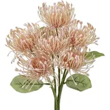luxuskollektion Kunstblumen Chrysantheme 6 Stück Blumengesteck Stiel Bisque 30cm