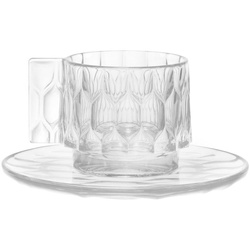 Kartell - Jellies Espresso Tasse und Untertasse, glasklar