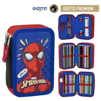 SpiderMan Giotto Federmappe gefüllt – Schuletui & Stiftebox in