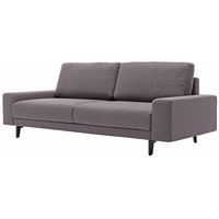 hülsta sofa 2-Sitzer hs.450, Armlehne breit niedrig, Breite 180 cm, Alugussfuß Umbragrau, wahlweise in Stoff oder Leder braun