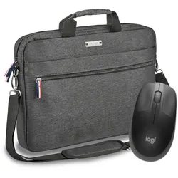 PEDEA Notebooktasche "URBAN-HIP", 17,3" + Logitech M190 Maus
