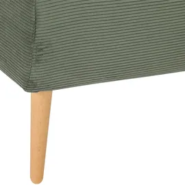 hom'in Sessel CINDY Cord 85 x 71 x 80 cm Olivgrün