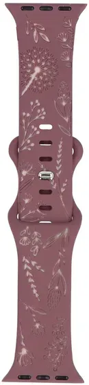 Neues Armband für die Smartwatch GlacierX Silicone Wild Bloom Purple Sand für die Apple Watch 38/40/41mm Violett-Rosa