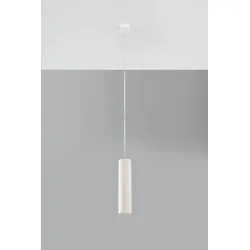 Licht-Erlebnisse Pendelleuchte GILLA 1x GU10 max. 40W Weiß Keramik LE70495