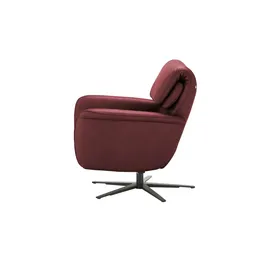 Hukla Relaxsessel Yuna Leder 78 x 88 x 82 cm Rot mit Relax-Funktion