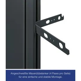 Hörmann H8-5 links 100 x 200 cm anthrazitgrau