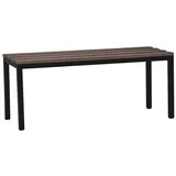 Gürkan Garderobenbank 100 x 40 x 40 cm schwarz / schwarz