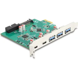 DeLock 90109 PCI-Express Karte SATA, USB-A USB 5 Gbps PCI Express x1 > 3x extern Typ-A